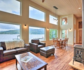 Lake Whatcom House Boat Dock and Mountain View