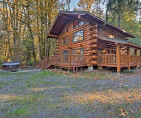 Custom Riverfront Log Home near Stevens Pass!