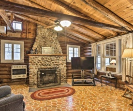 Lakefront 1930s Log Cabin with Dock and Fire Pit