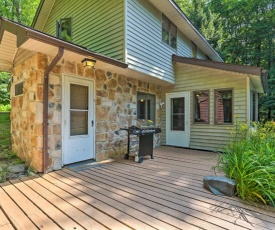 Secluded Pocono Lake Home Fire Pit and Hot Tub