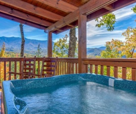 Breathtaking View Cabin with Covered Deck and Hot Tub
