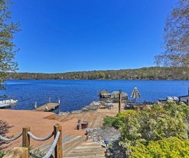 Grand Lakefront Home with Dock in The Hideout!