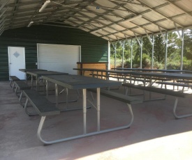 Pavilion and Glamping Village, 3 Cabins, Tipi, Wagon, Kitchen